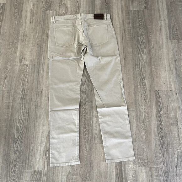 Brioni Men's Khaki Cotton Stretch Garment Dye Straight Trousers SN Meribel 38x34 - Picture 9 of 11